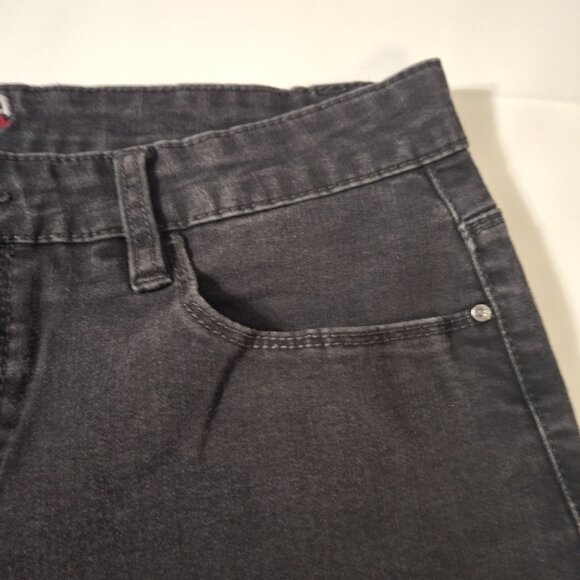 Santana Jeans Mid-Rise Straight Leg Black Wash Denim Jeans Size 10 - Picture 6 of 14